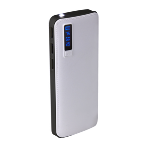 CRG 027, POWER BANK ALAID. Batería auxiliar para smartphone con 3 salidas de carga. capacidad 7500 mAh. Incluye cable cargador compatible con USB y micro USB. Display indicador de batería.